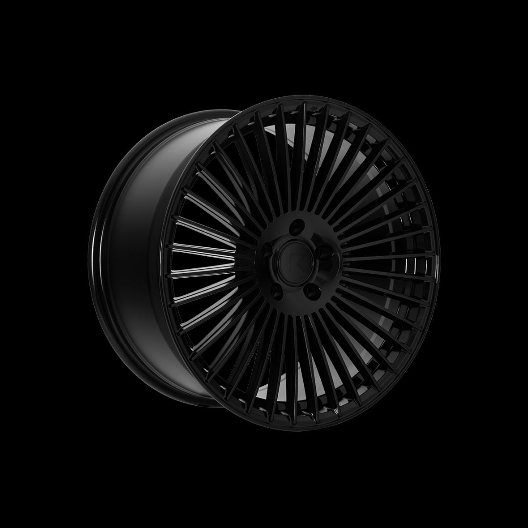 22 Inch Riviera RV1 Gloss Black (Set of 4)