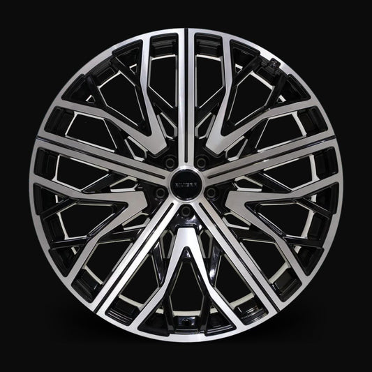 22 inch Riviera RV131 Black Polished Alloy Wheel (Set of 4)