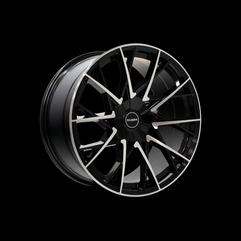 22 inch Riviera RV197 Black Polished Alloy Wheel (Set of 4)