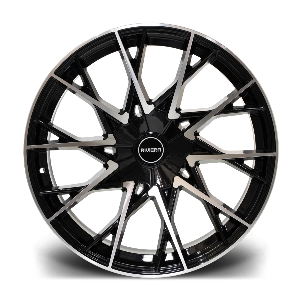 22 inch Riviera RV197 Black Polished Alloy Wheel (Set of 4)
