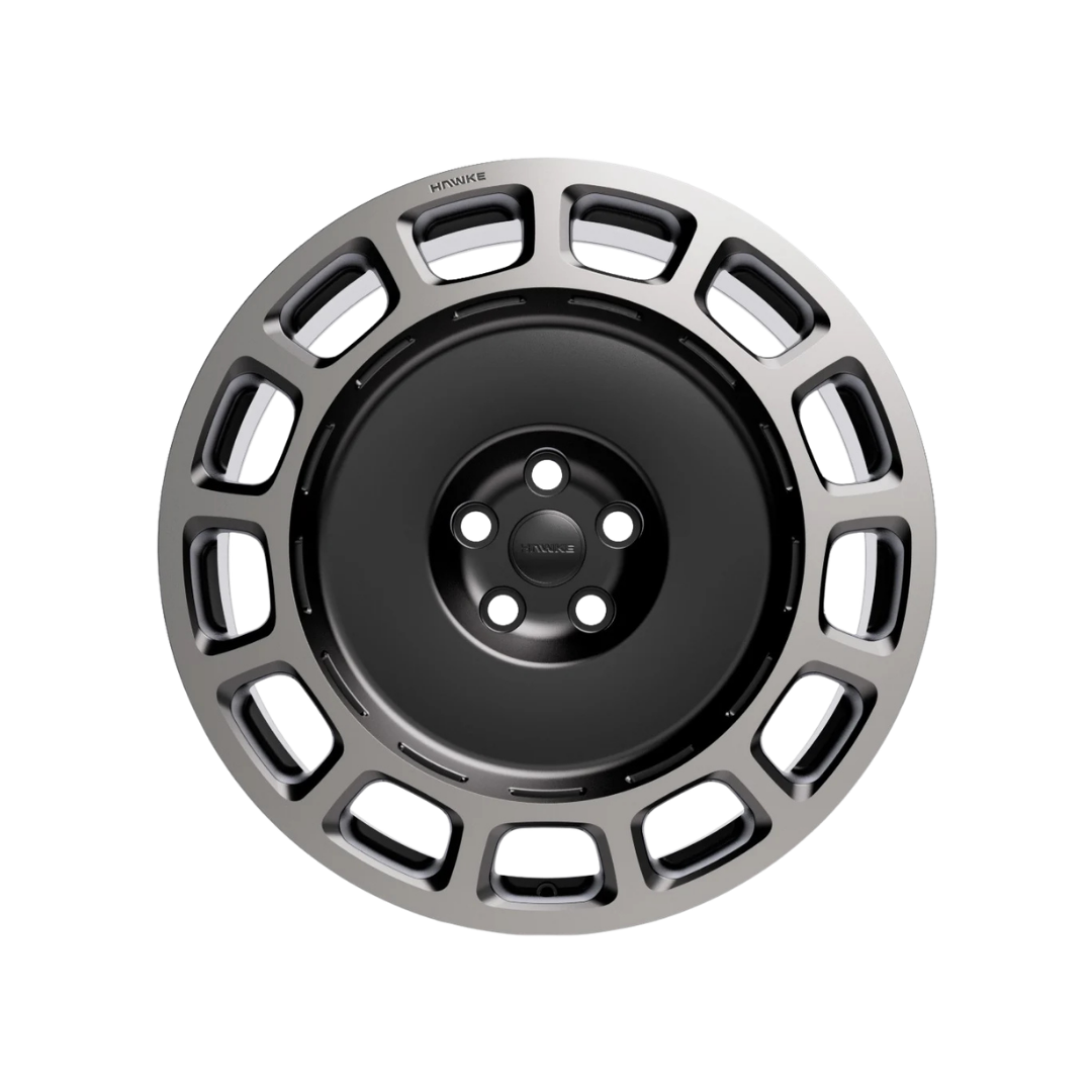 22" Hawke Octad Alloy Wheel Set (Set of 4) Matt Black and Grey