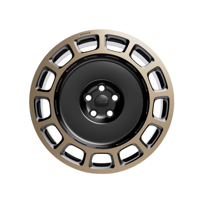 22" Hawke Octad Alloy Wheel Set (Set of 4) Matt Black and Bronze