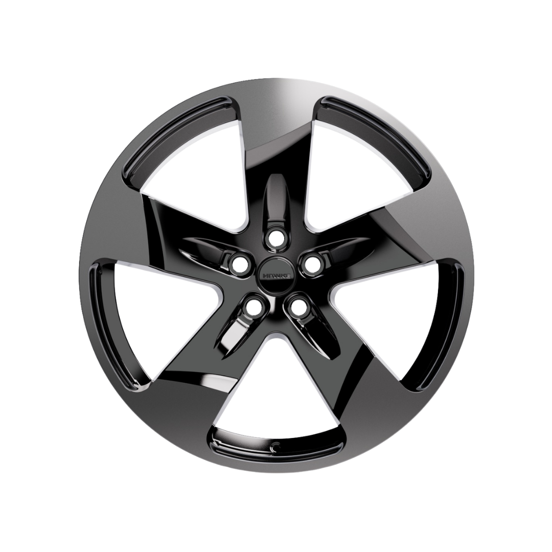 22" Hawke Five Tooth Alloy Wheel (Set of 4) Gloss Black