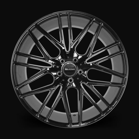 22 inch Riviera RV130 Gloss Black Alloy Wheel (Set of 4)