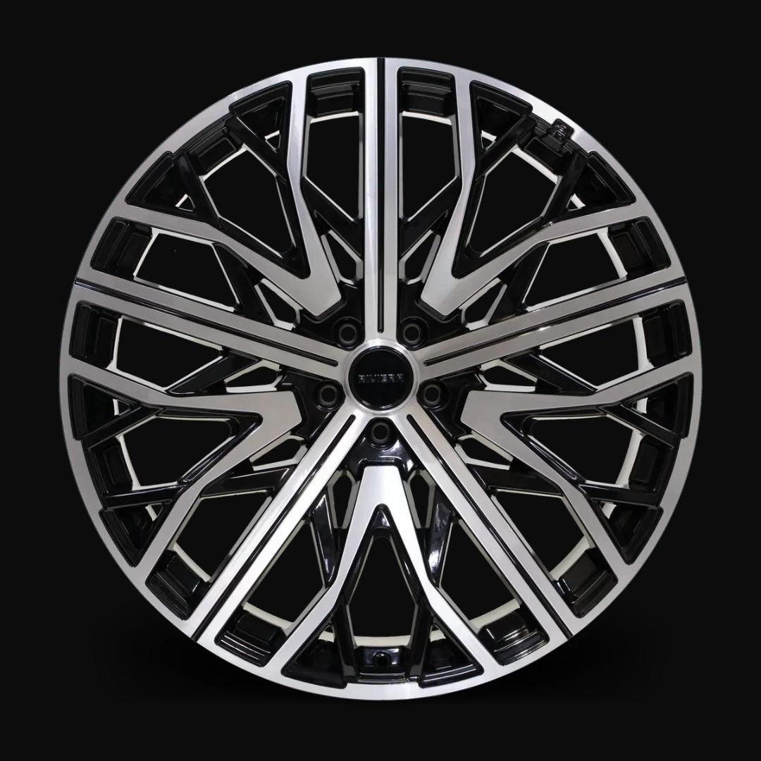 22 inch Riviera RV131 Black Polished Alloy Wheel (Set of 4) 