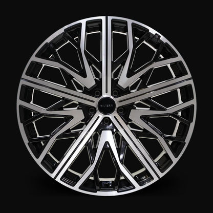 22 inch Riviera RV131 Black Polished Alloy Wheel (Set of 4) 