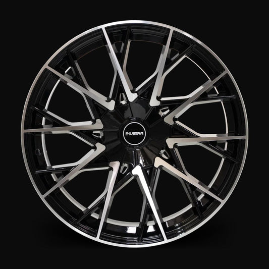 22 inch Riviera RV197 Black Polished Alloy Wheel (Set of 4)