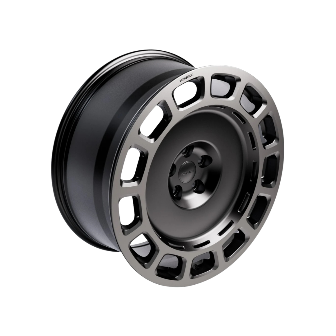 22" Hawke Octad Alloy Wheel Set (Set of 4) Matt Black and Grey