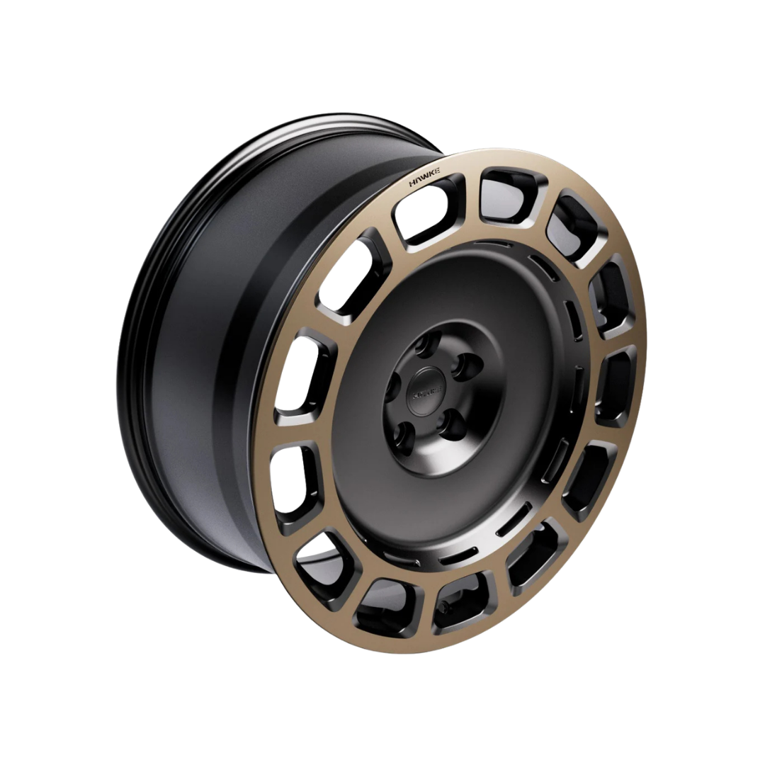22" Hawke Octad Alloy Wheel Set (Set of 4) Matt Black and Bronze