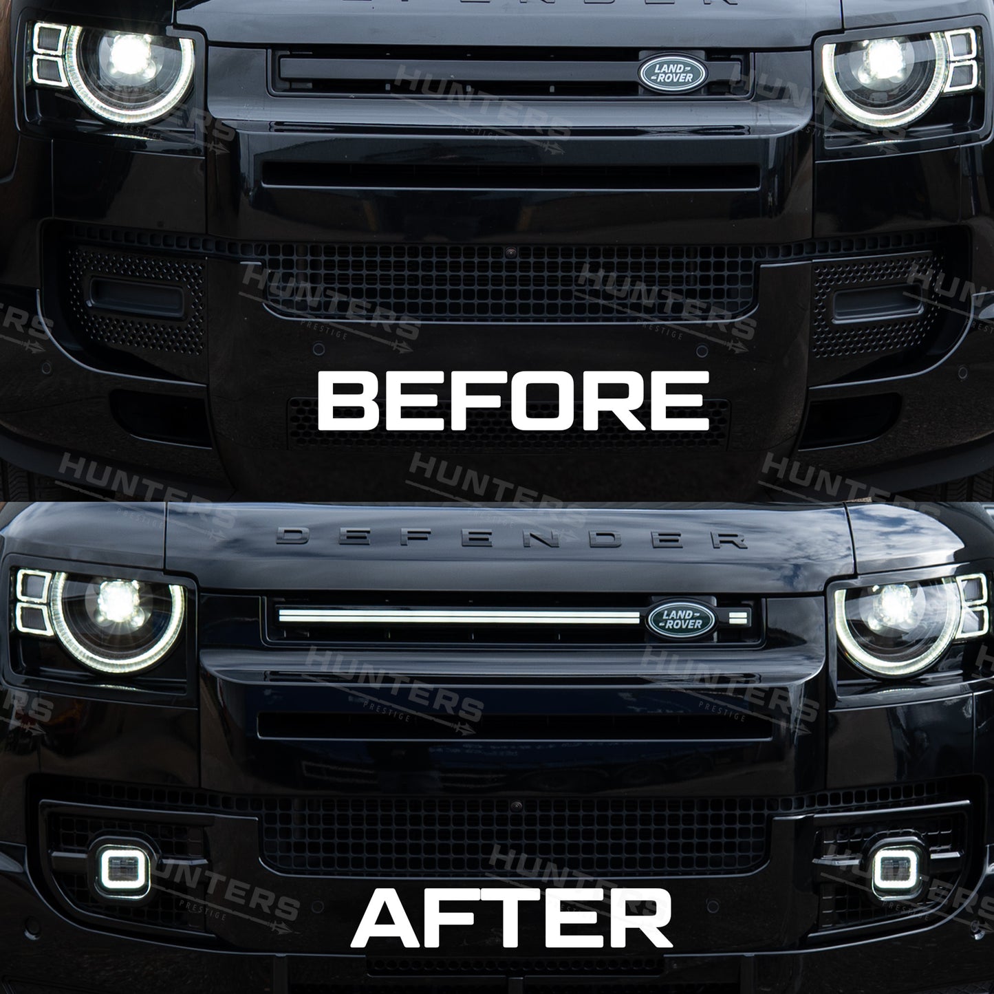 New Land Rover Defender L663 Square Fog Light DRL