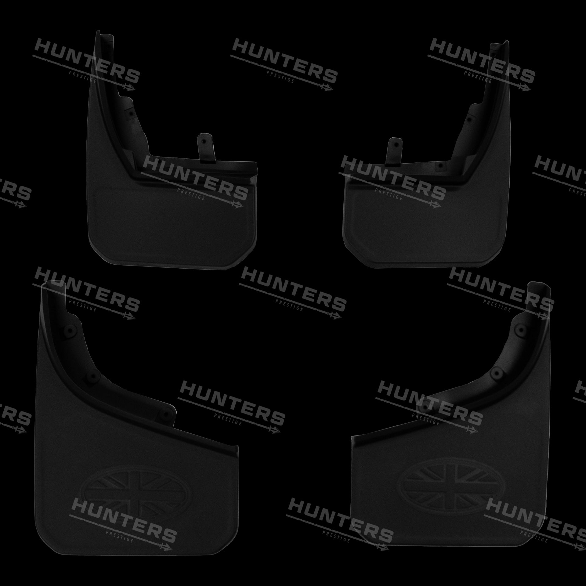 Defender L663 Front & Rear Union Jack Mud Flap Kit