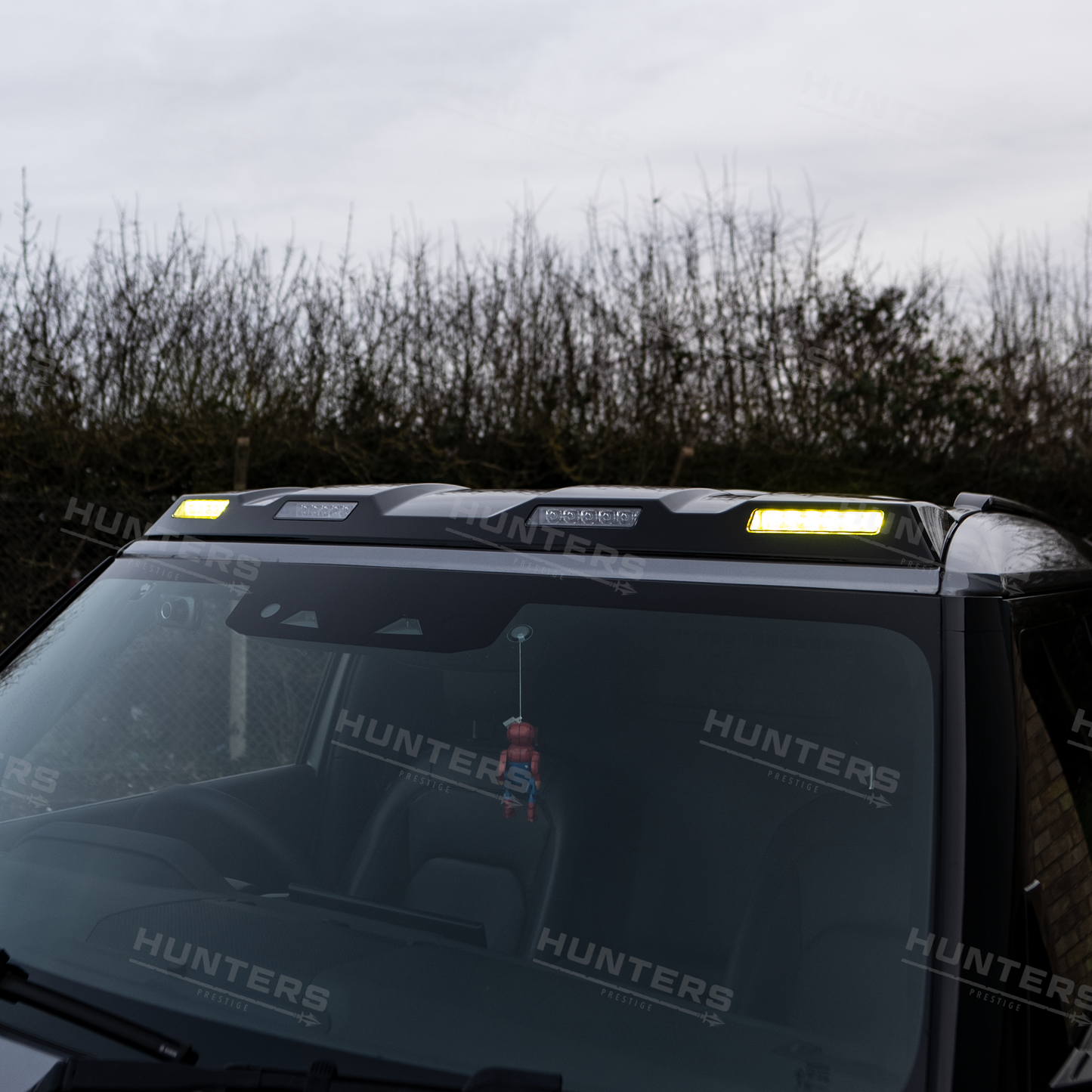 Hunters Gloss Black Slimline Roof Light Pod Kit