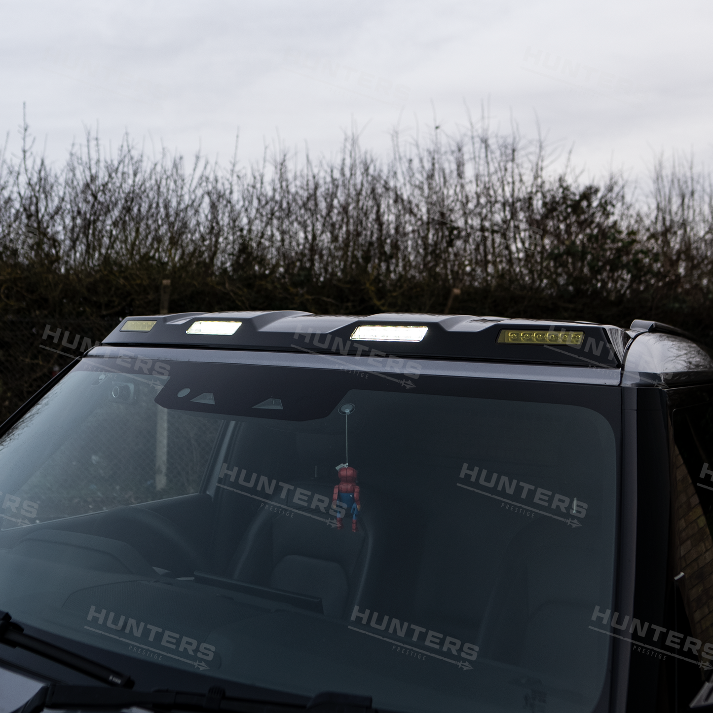Hunters Gloss Black Slimline Roof Light Pod Kit