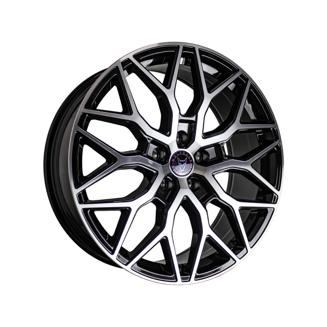 20" Wolfrace Eurosport Urban Racer Road Edition Black Polished Alloy Wheel Set (Set of 4)