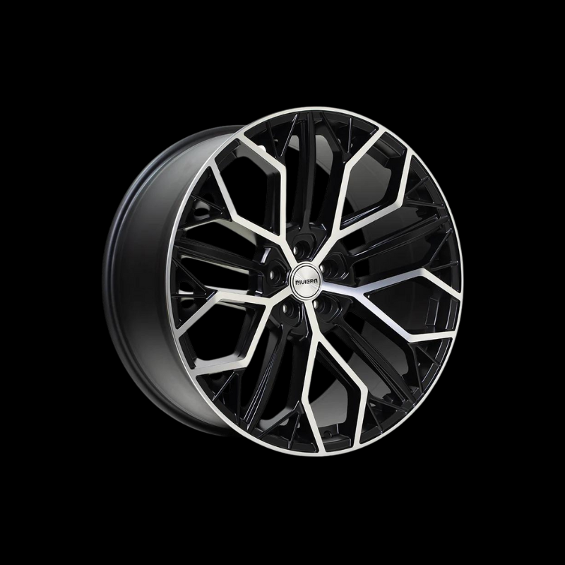 22 inch Riviera RV198 Matte Black Polished Alloy Wheel (Set of 4) - House of Vulkan